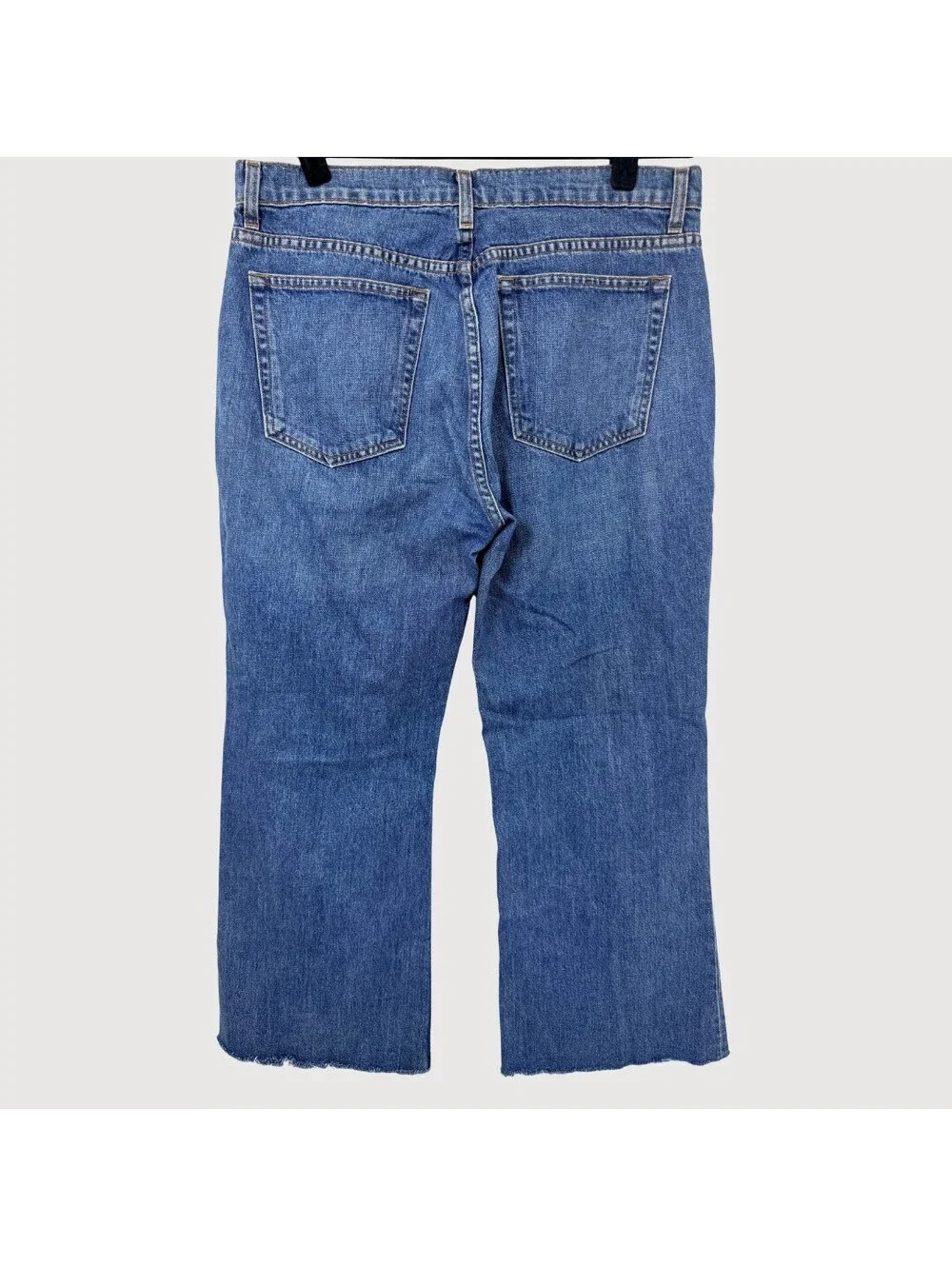 Reformation Mid Crop Flare Jeans Baltic Wash Size 30